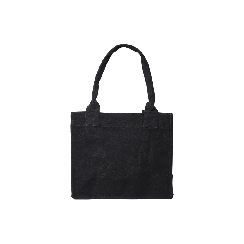 GANNI Cotton Tote Bag Shopping Bag Handbag Women's Black-1
