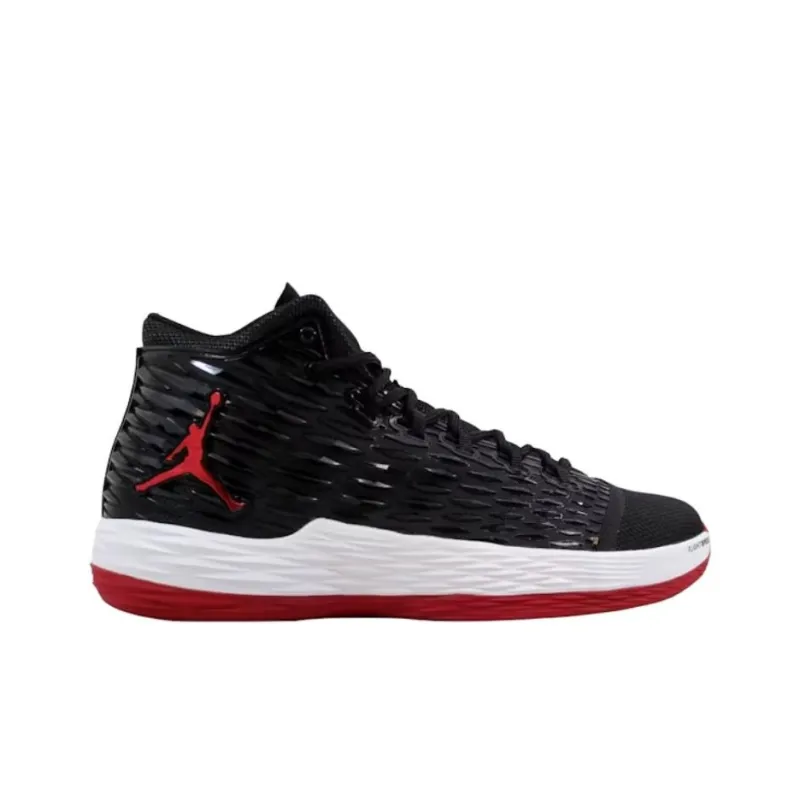 Jordan Melo M13 Abrasion Resistant Mid Top Basketball Shoes Unisex Black-1