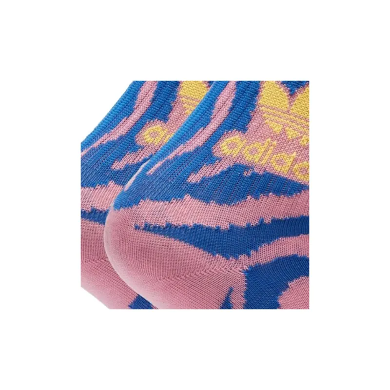 Adidas Originals x FARM RIO CREW Mid-Calf Socks Unisex 2 Pack Blue/Blissful Pink-2