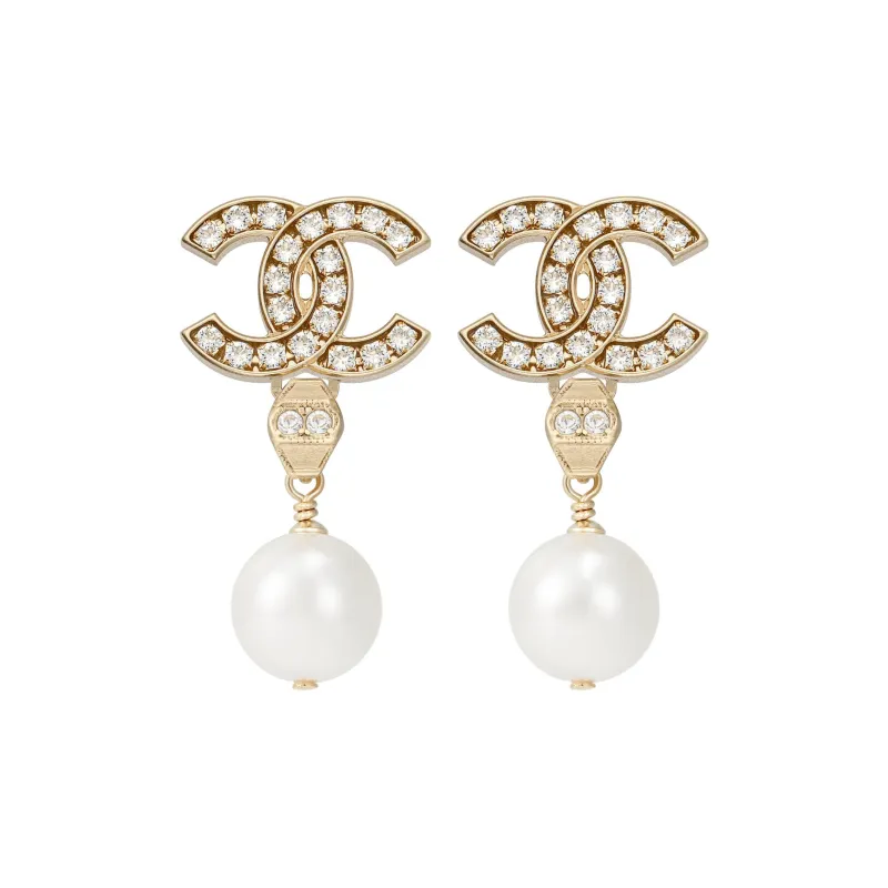CHANEL Earrings Unisex Gold-0