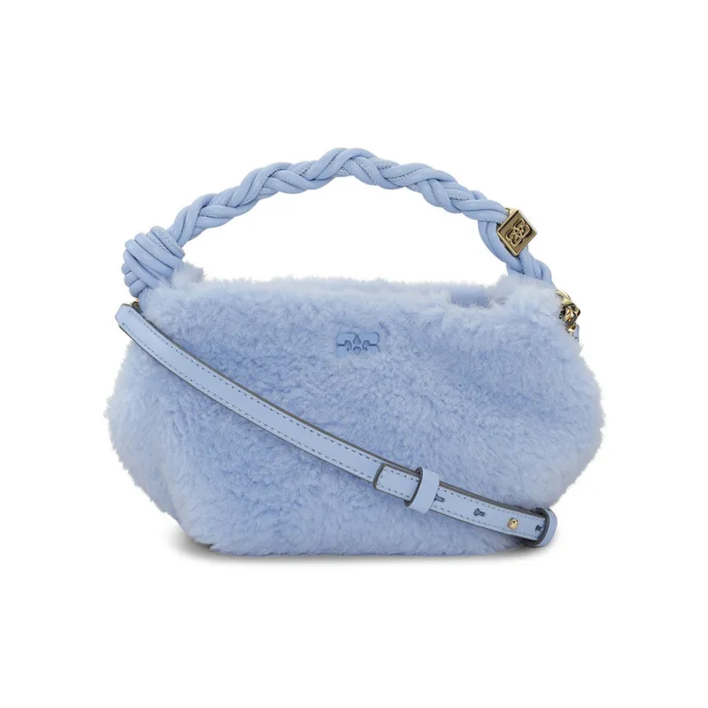 GANNI Recyclable Polyester Crossbody Handbags Mini Women's Light Blue-0
