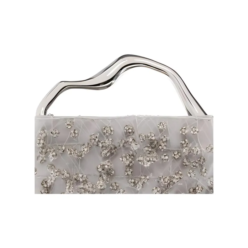 CULT GAIA Glass Handbag Mini Women's Silver-4