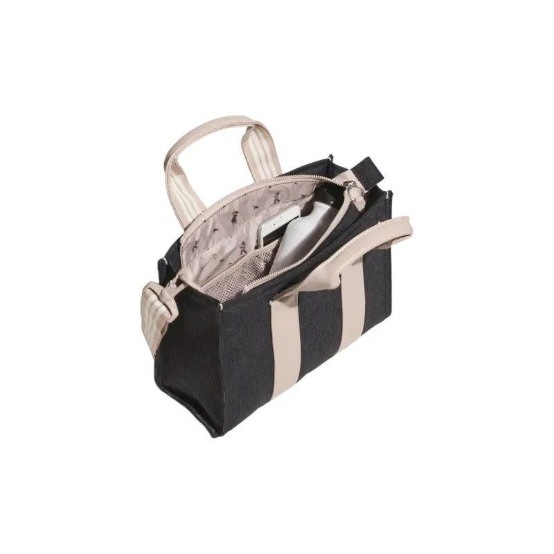 Adidas Polyamide Tote Bag Shopping Bag Shoulder Bag Crossbody Bag Handbag Unisex Black-3