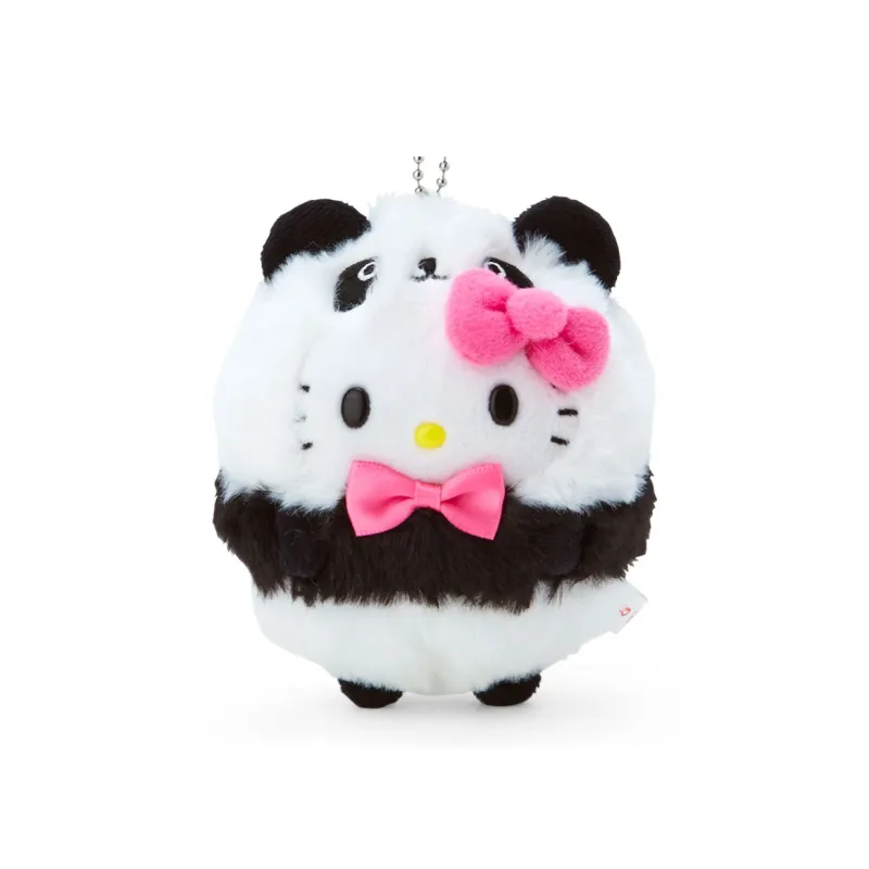 Sanrio Panda Collection Hello Kitty Dolls Plush Pendant 11cm High-2