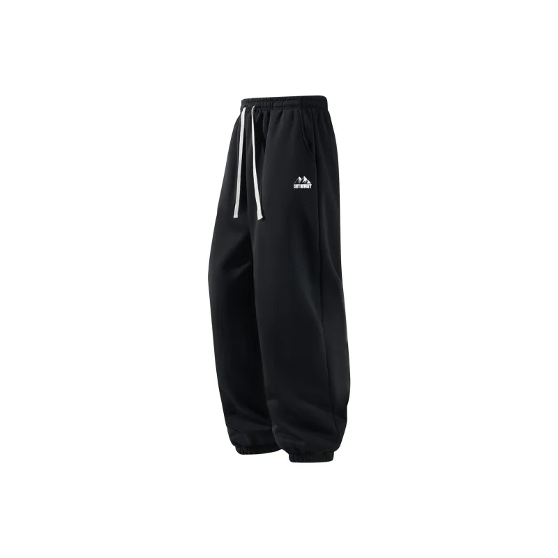 Small Columns Under The Sea Casual Pants Unisex Gray-0