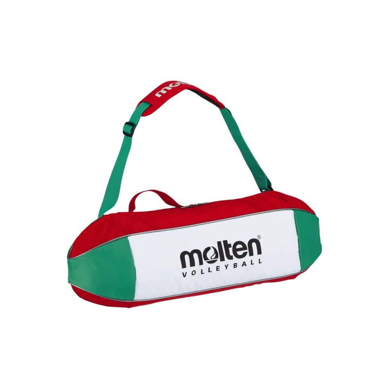 Molten Polyamide Volleyball Bag, One Shoulder Handbag Unisex White & Red & Green-0