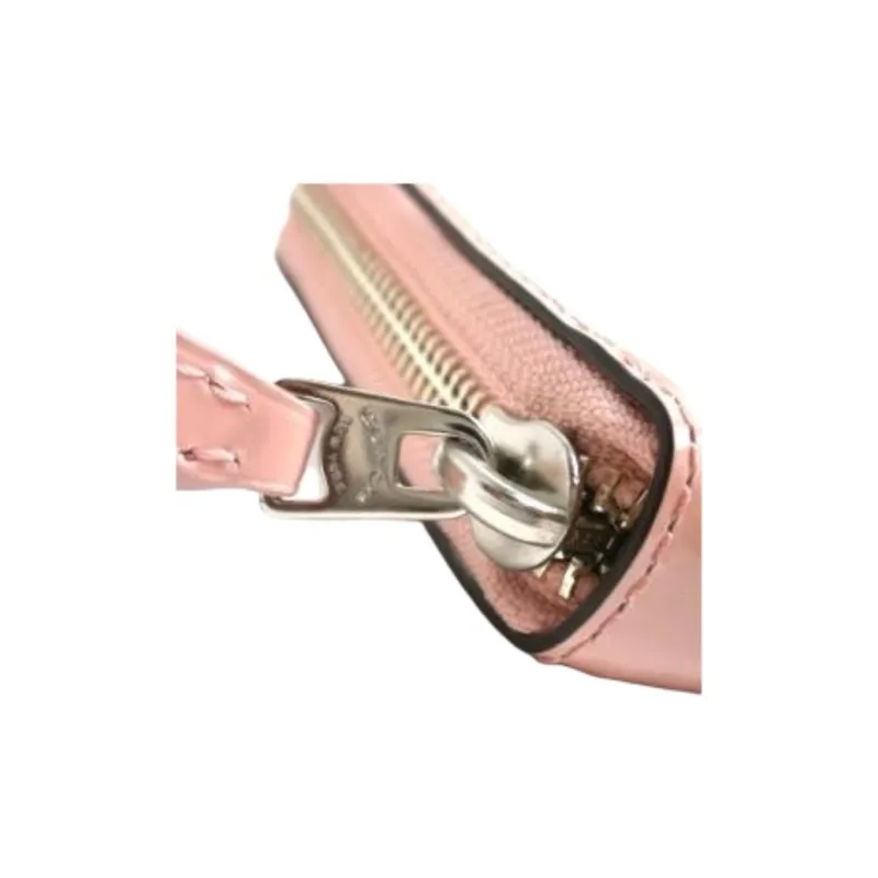 COACH Accordion Zip Patent Leather, Leather Clutch Wallet Women's Cherry Blossom Pink-3