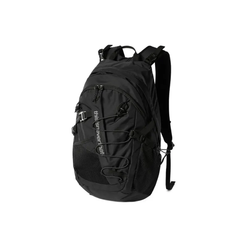 Thisisneverthat Nylon Backpack Unisex Black-2