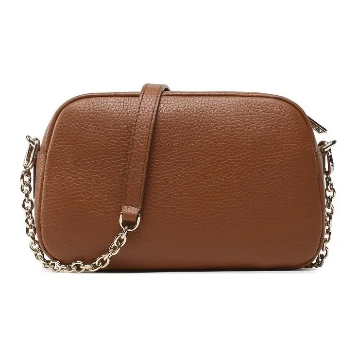 Furla Favola Grained Leather Camera Bag Handbag Shoulder Bag Crossbody Bag Medium Size Women's Brown-2