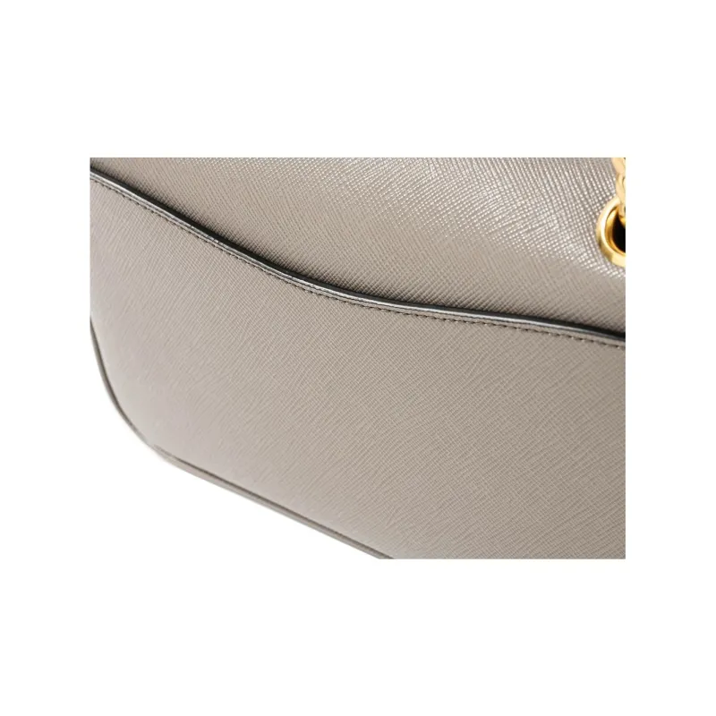 PRADA Saffiano Cow Leather Crossbody Bag Shoulder Bag Women's Gray-8