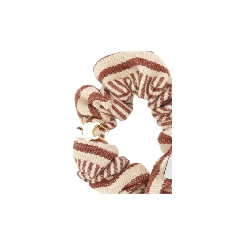 CELINE Cotton Brass Hair Tie Unisex Multicolor-2