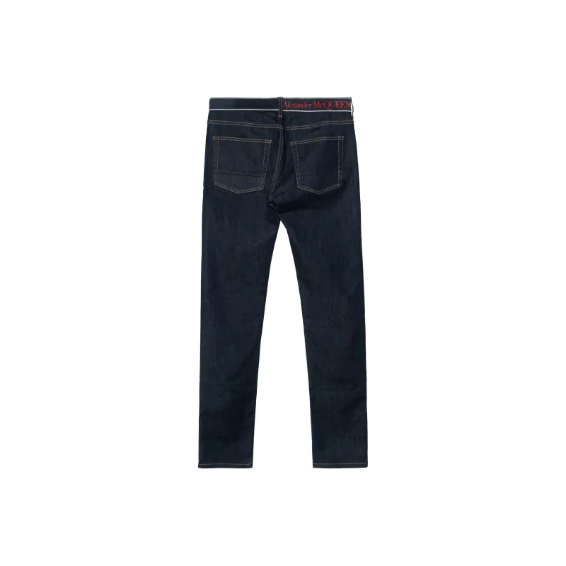 Alexander McQueen Jeans Men Dark Blue-1
