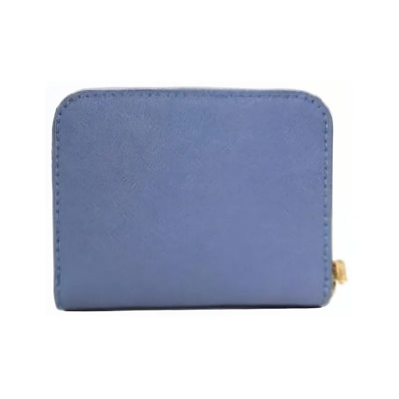 TORY BURCH Emerson Cross Grain Leather Wallet Women's Blue-1