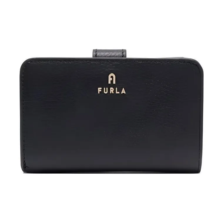 Furla Calfskin Card Holder, Wallet Women's Black-0
