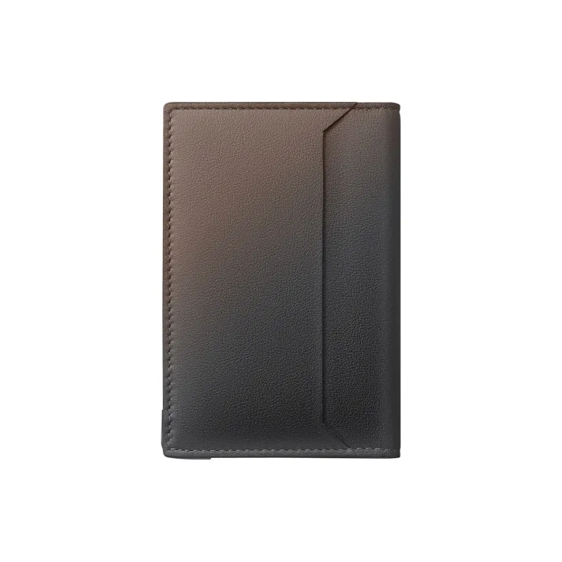 CARTIER Must De Cartier Cow Leather Card Holder Women's Gradient Gray Umber-1