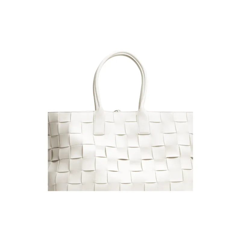 Bottega Veneta CABAT Lambskin Tote Bag, Shopping Bag, Handbag Extra Large Women's White-3