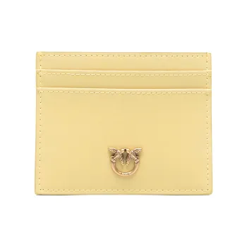 PINKO Leather Card Holder Women's Yellow