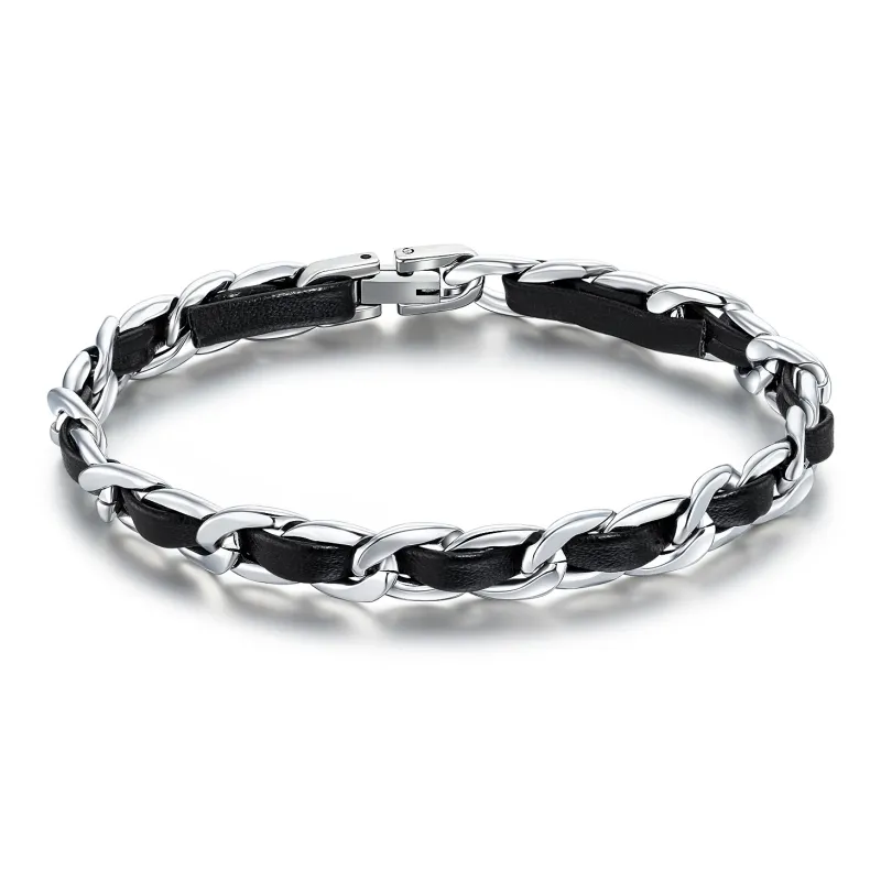 CRUISO Leather Metal Bracelets Unisex-0