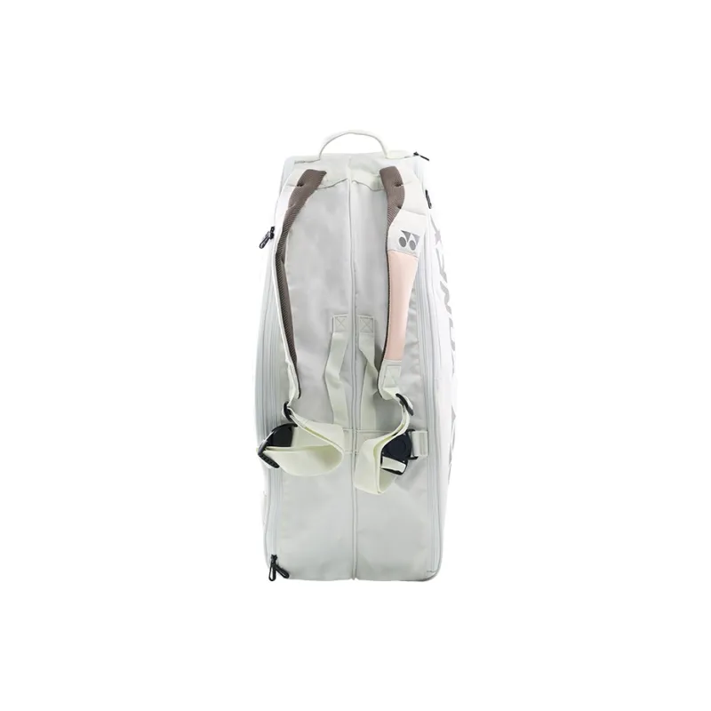 YONEX Badminton Racket Bags Holds 3 5 Paddle Sets Sporty Style Backpack Beach Beige Yellow Unisex-5