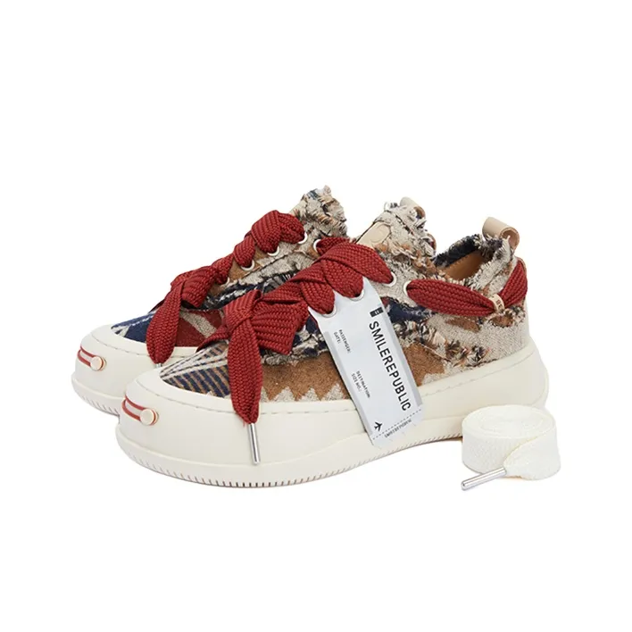 SMILEREPUBLIC Anti Slip Wear Resistant Low Top Canvas Shoes Unisex Multicolor-2