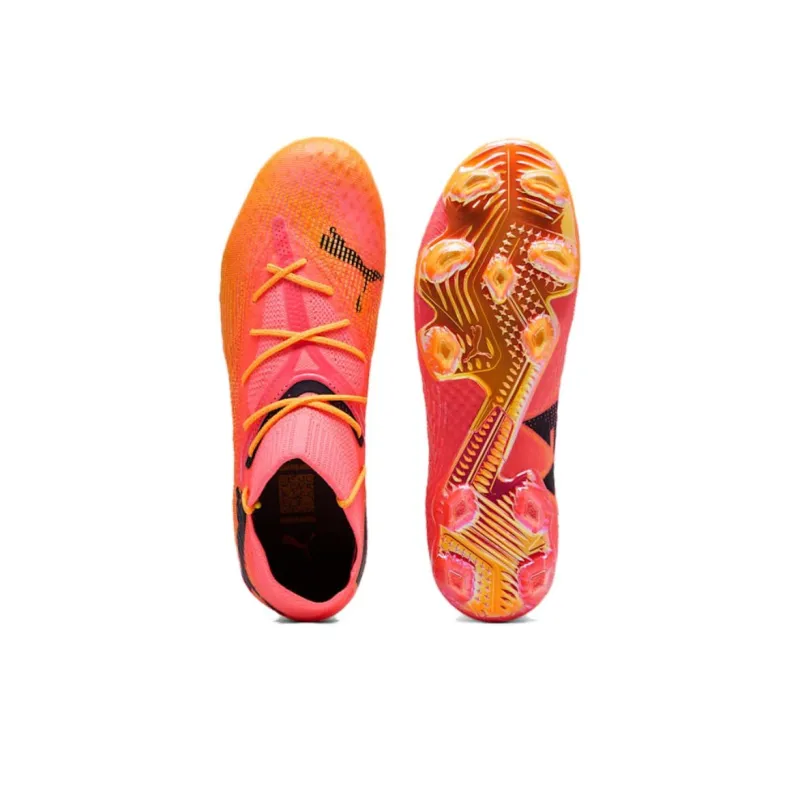 PUMA FUTURE 7 ULTIMATE Anti Slip Wear Resistant Soccer Shoes Unisex Orange Yellow-3