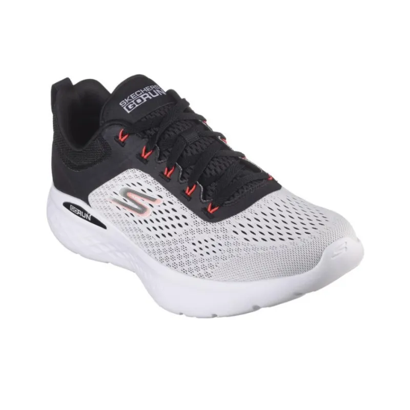 Skechers Cushioning Rebound Low Top Running Shoes Men's White Black-2