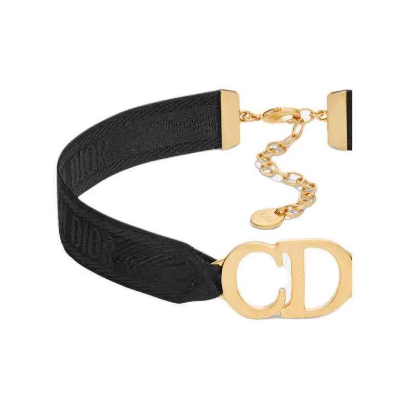 DIOR Metal Necklaces Unisex Black-1