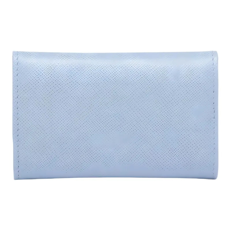PRADA Leather Key Pouch Women's Light Blue-1
