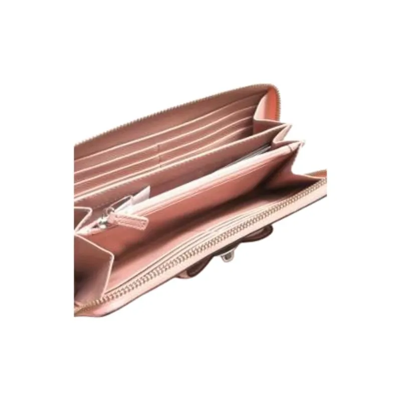 COACH Accordion Zip Patent Leather, Leather Clutch Wallet Women's Cherry Blossom Pink-5