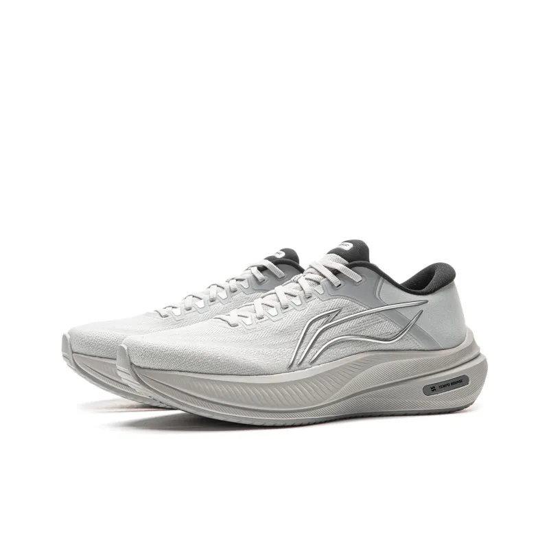LiNing Yueying 5 Height Increasing Cushioning And Abrasion Resistant Low Top Sprint Running Shoes Men's Calm Gray-2