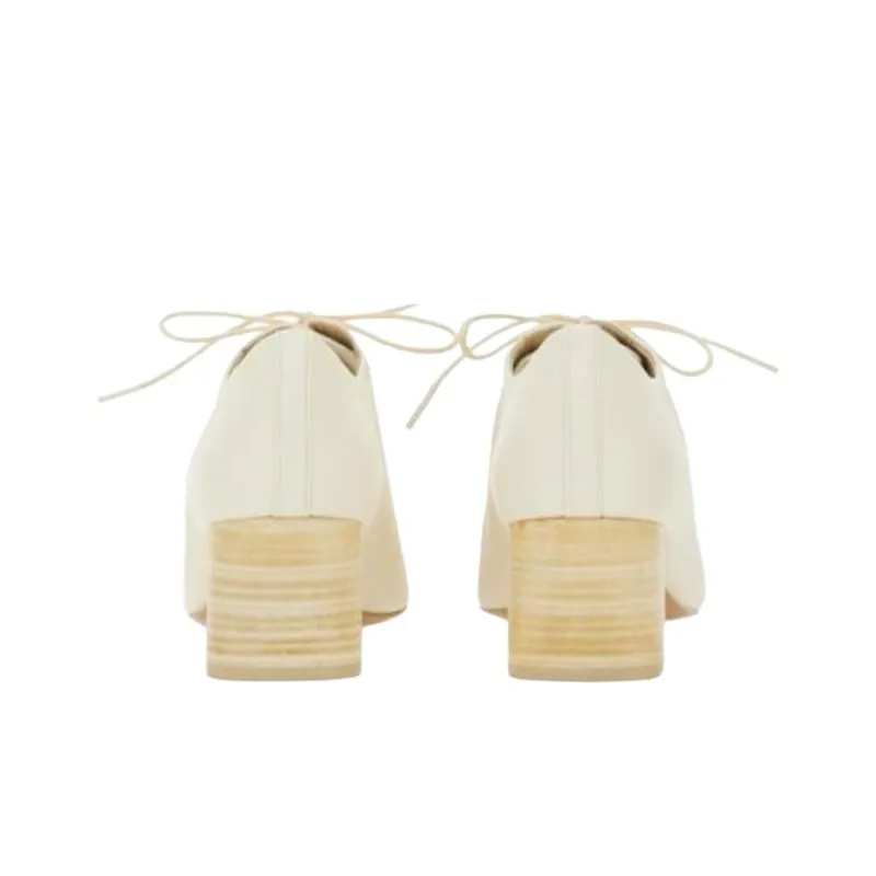 Lemaire Souris Chunky Heel High Heels 5.5cm Women's Beige-5