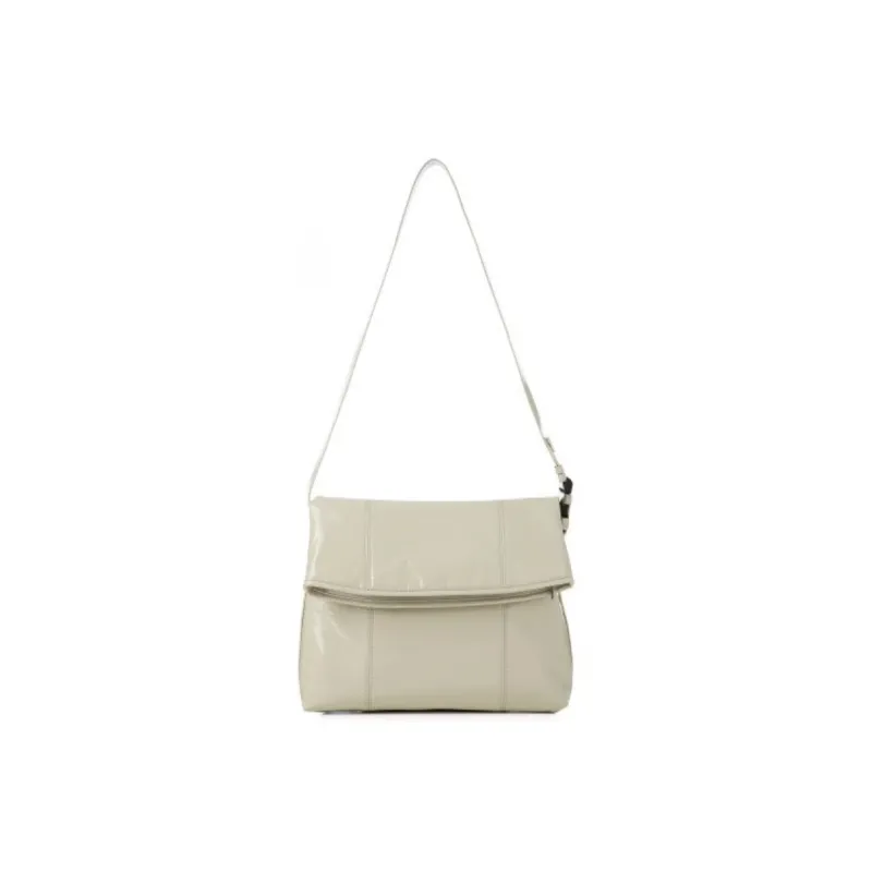 SQUARE Line Microfiber Synthetic Leather Shoulder Bag Medium Size Women's Multicolor-10