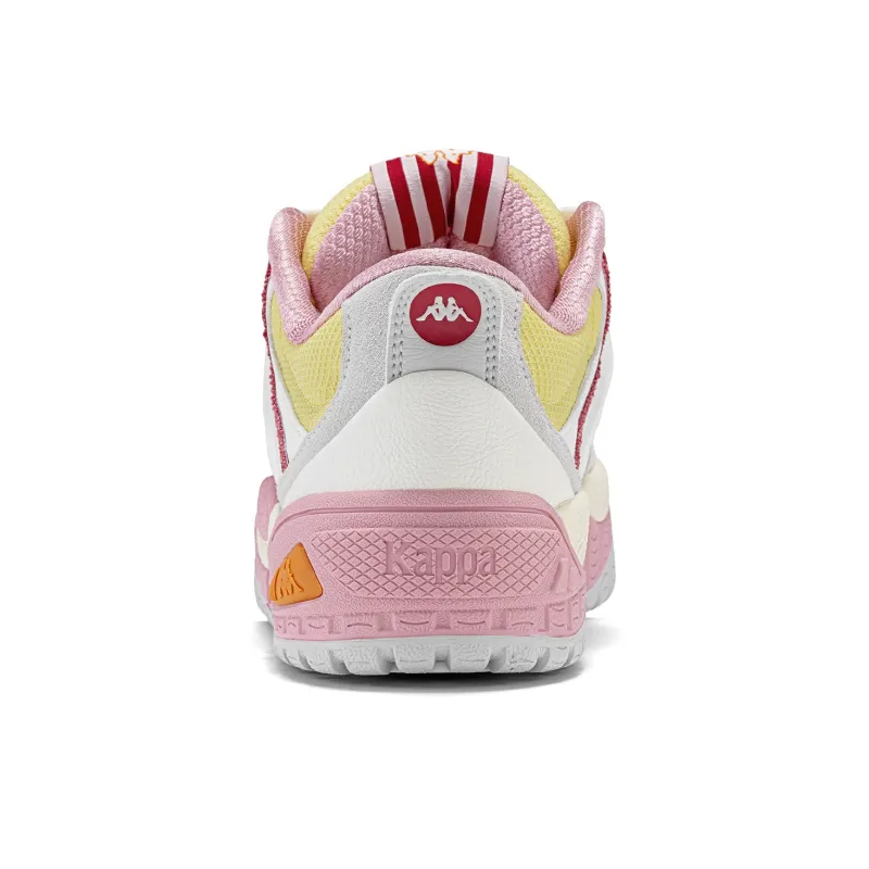 Kappa Anti Slip Wear Resistant Mid Top Skateboard Shoes Women's Milk White-4