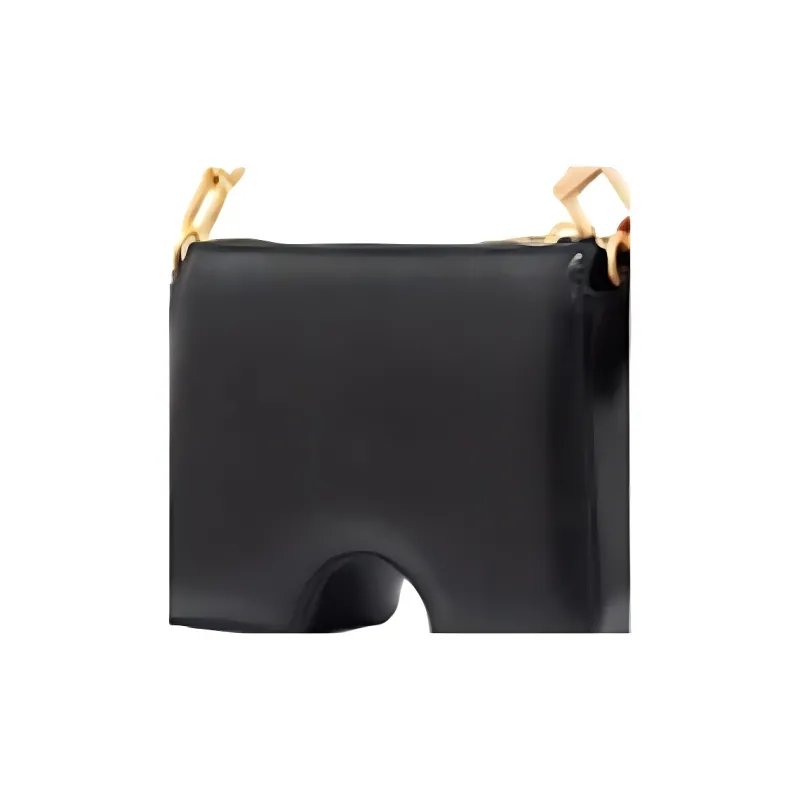 OFF WHITE Burrow 15 Leather Mini Bag Black-4