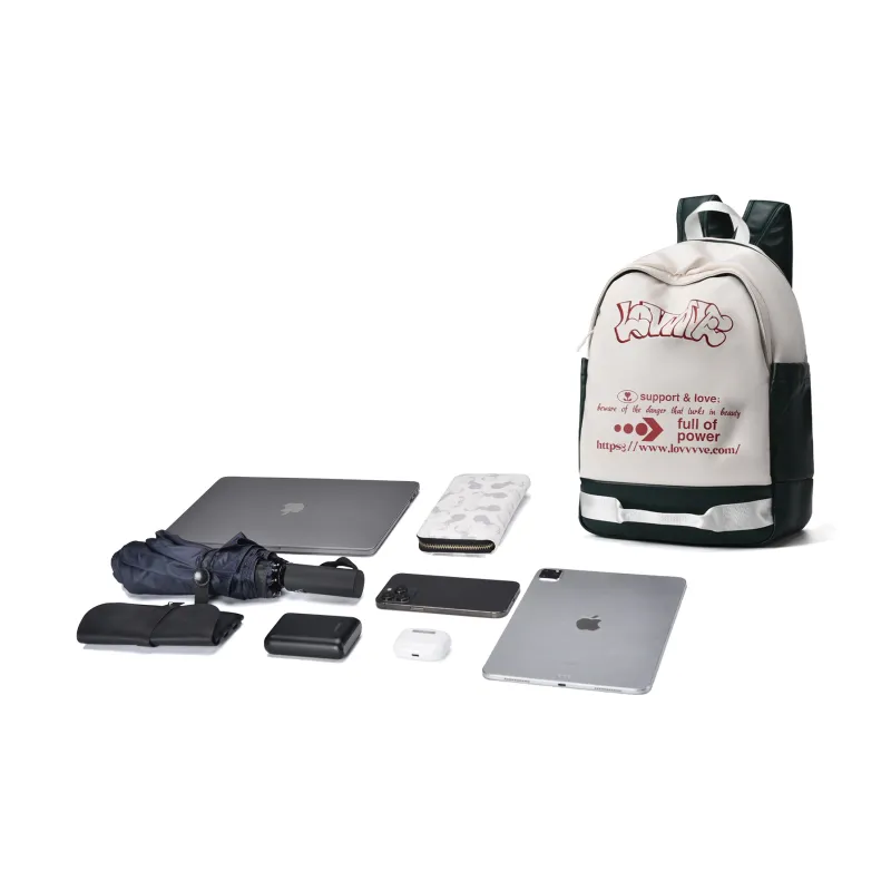 LOVVVVE PU Backpack Regular Unisex White-22
