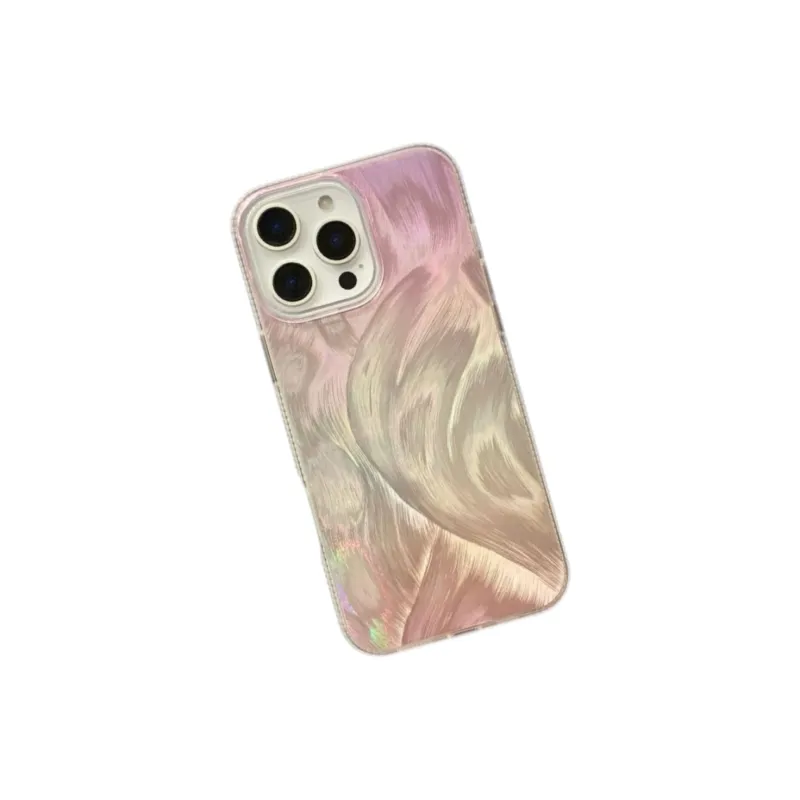 Koman ABS+PC Material Multicolor Feather Yarn Phone Cases Compatible With Apple IPhone 12/13/14/15/16/Pro/Mac-23