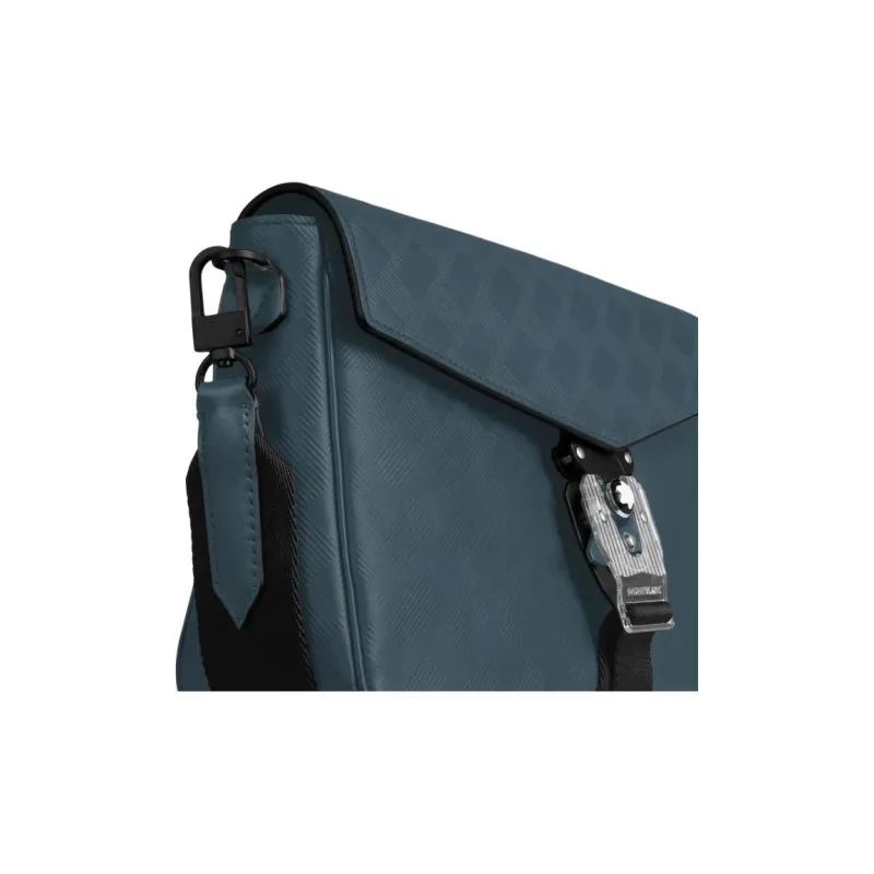 MONTBLANC Cow Leather Envelope Bag, Shoulder Bag Men's Avio Blue-5
