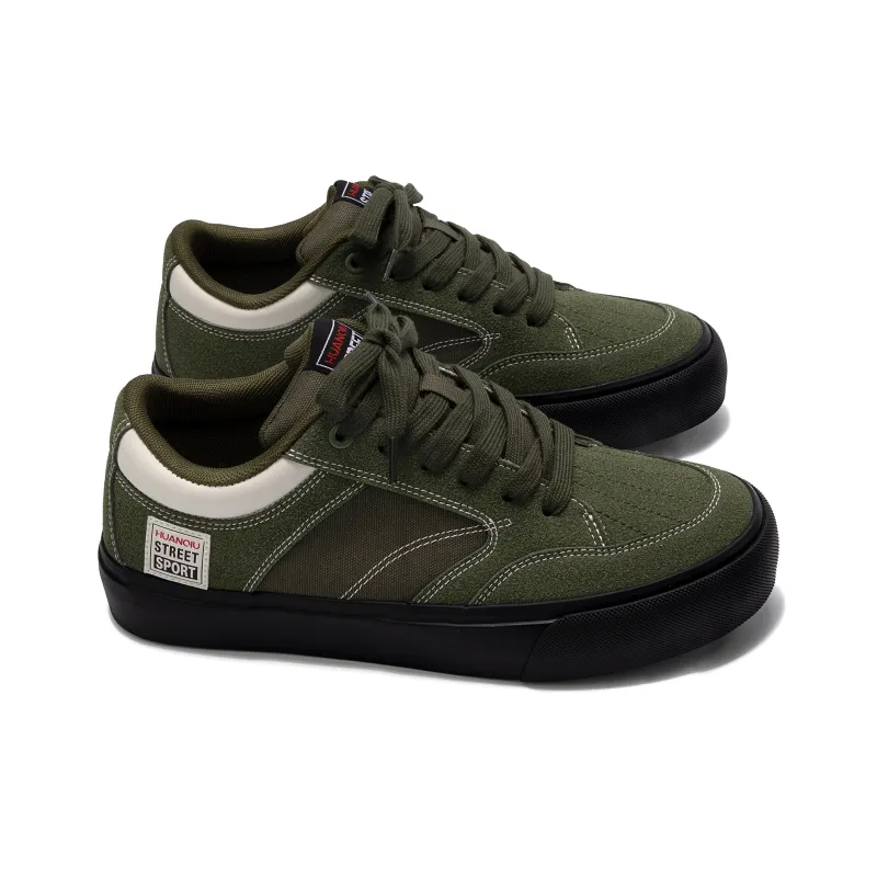 HUANQIU Height Increasing Slip Resistant Low Top Canvas Shoes Men's Jasper-2