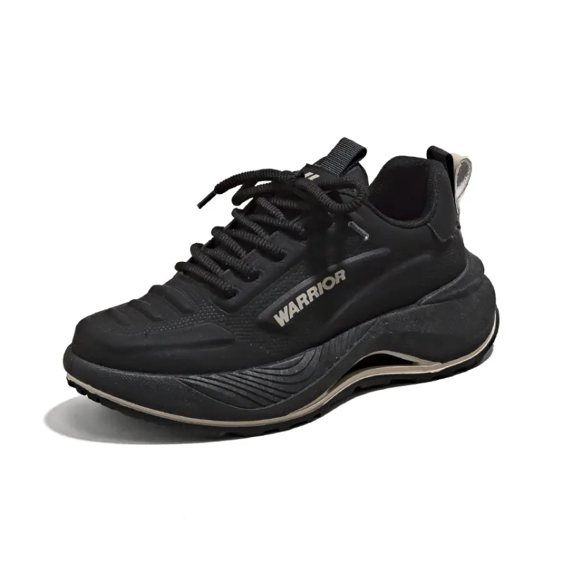 Warrior Lightweight Anti-Slip Low-Top Casual Running Shoes Men's White Blue-1
