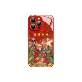 UN374 Five Gods of Wealth[China Red]Liquid Glass