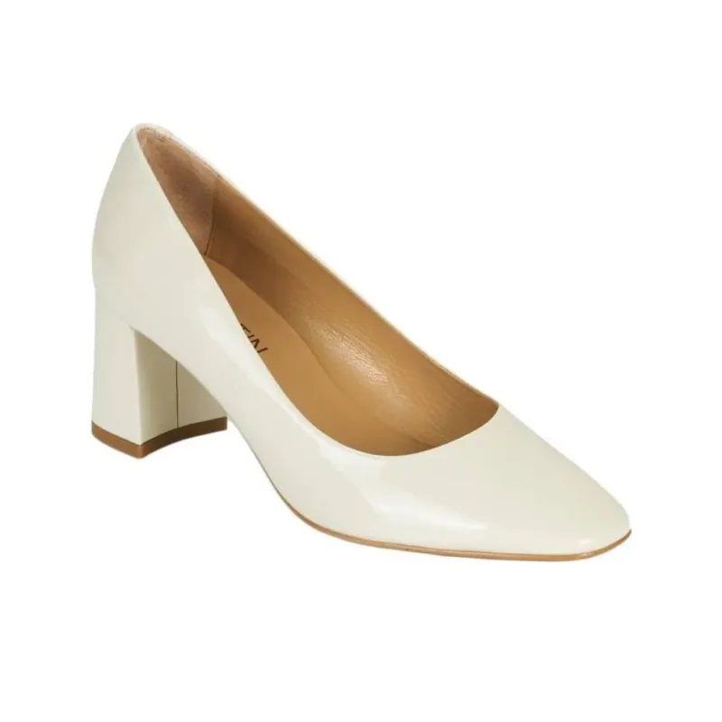 JB MARTIN 1VIVA Chunky Heel High Heels 5cm Women's White-3