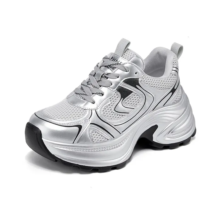 DAPHNE Abrasion Resistant Slip Resistant Low Top Chunky Sneakers Women's-1