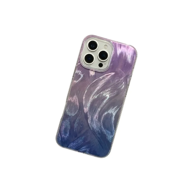Koman ABS+PC Material Multicolor Feather Yarn Phone Cases Compatible With Apple IPhone 12/13/14/15/16/Pro/Mac-39