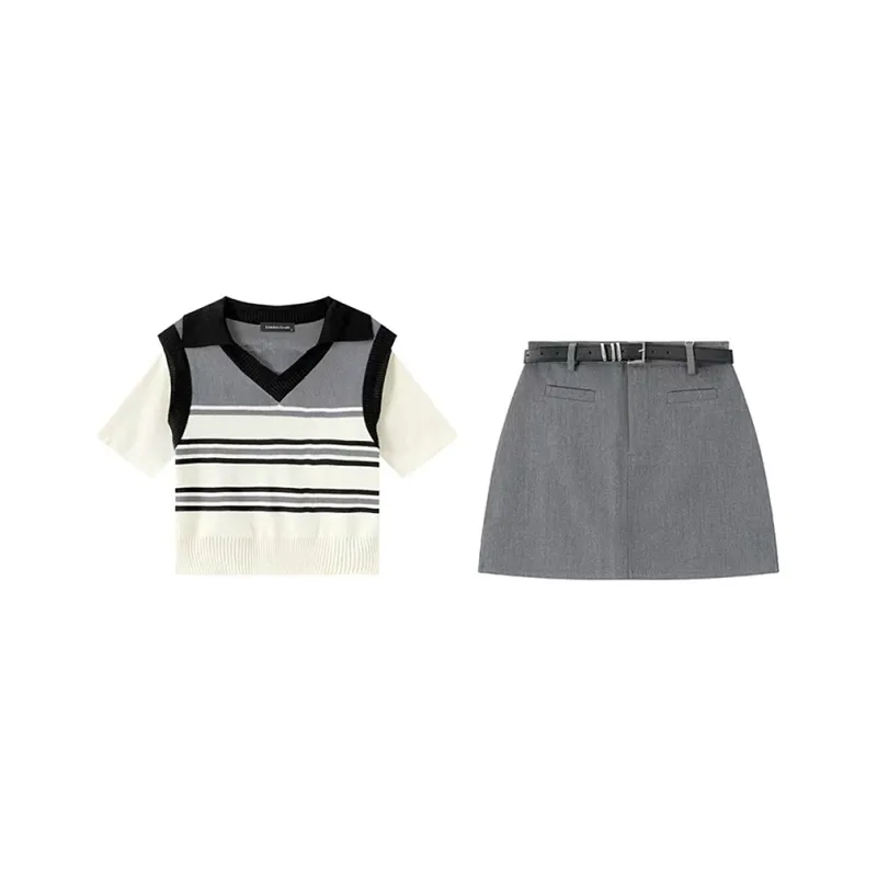 Incolore Two Piece Skirt Sets Women's-0
