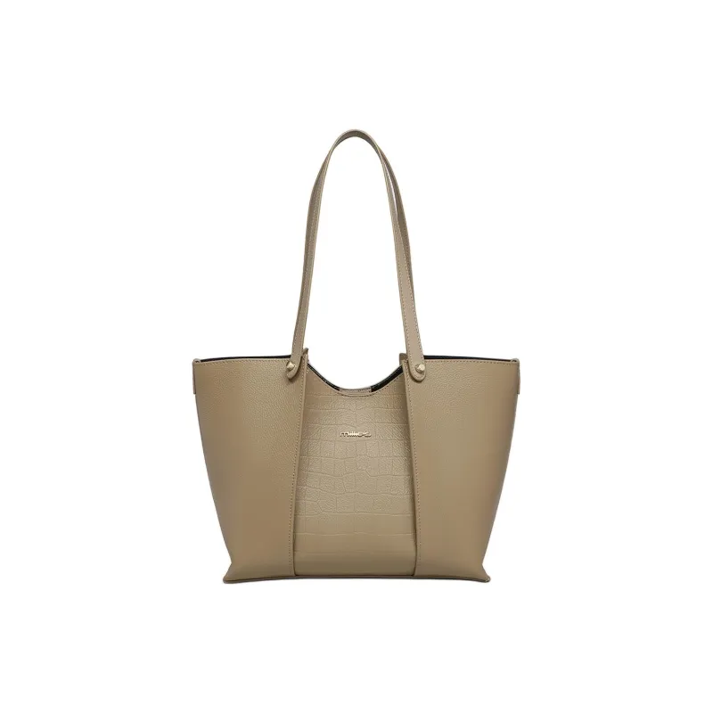 MILLIE'S Cow Leather Shoulder Bag Handbag Shoulder Bag Regular Women's Elephant Gray/Black-1
