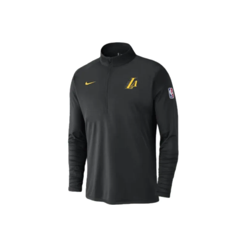 Nike Los Angeles Lakers City Edition Men's Nike Dri FIT Nba 1/2 Zip Long Sleeve Top-0