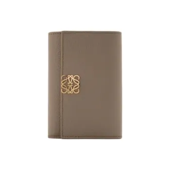LOEWE Anagram Calfskin Wallet Trumpets Women's Mouse Gray