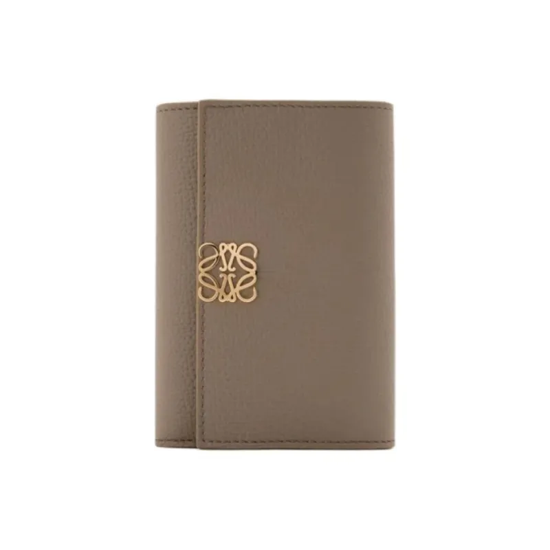 LOEWE Anagram Calfskin Wallet Trumpets Women's Mouse Gray-0