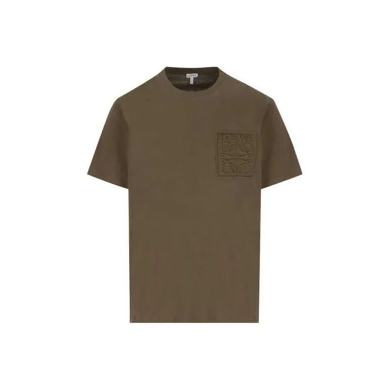 LOEWE Debossed Anagram Cotton T Shirt-0