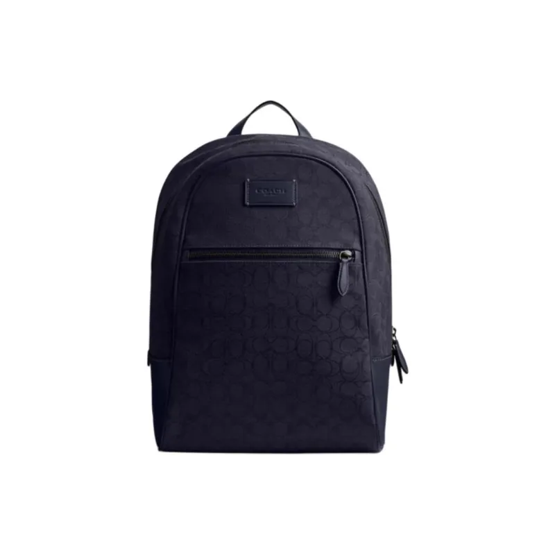 COACH Fabric Backpack Tubas Men's Midnight Marine Blue-0